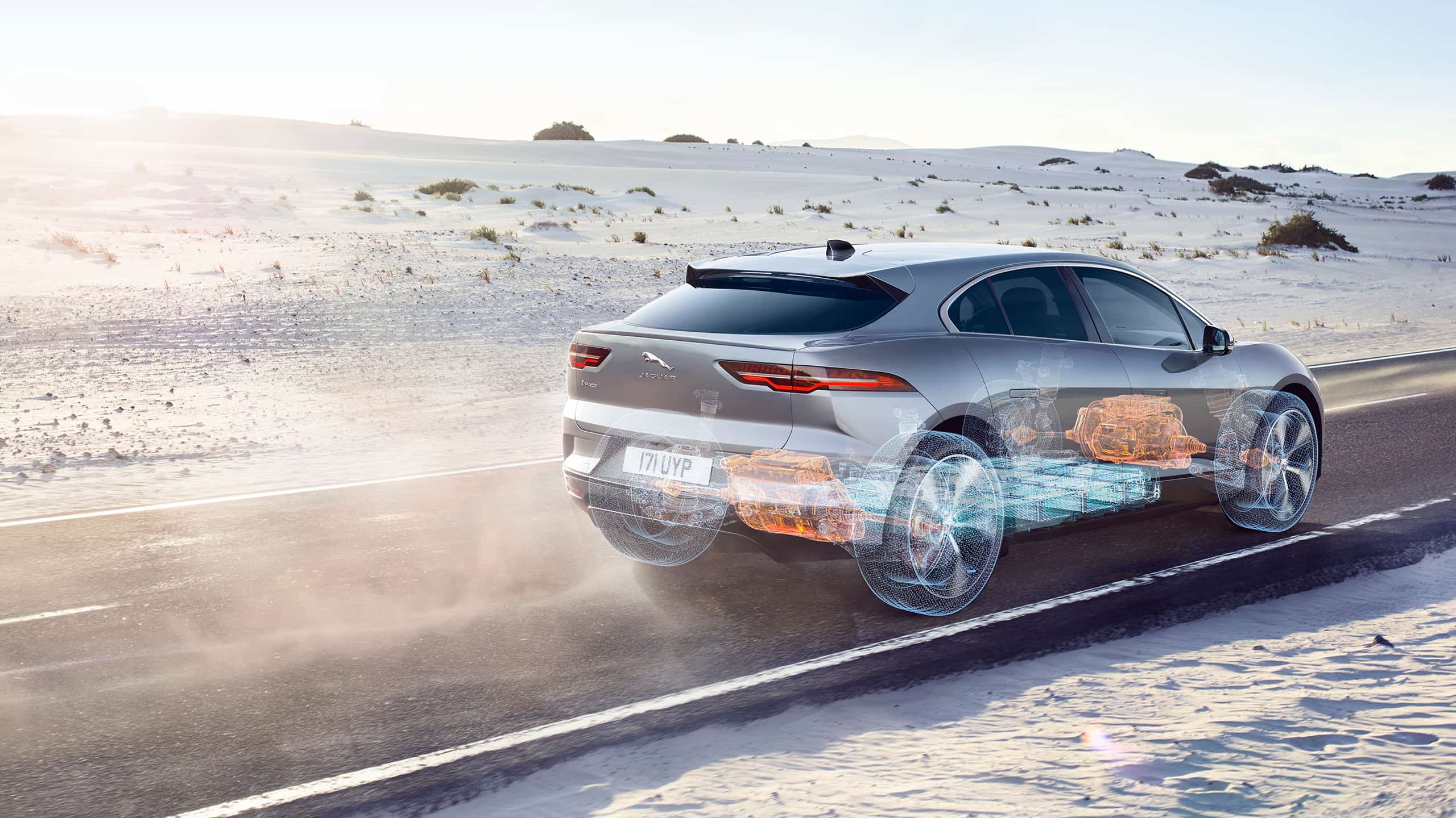 Jaguar I-Pace smart car concept 3d rendering
