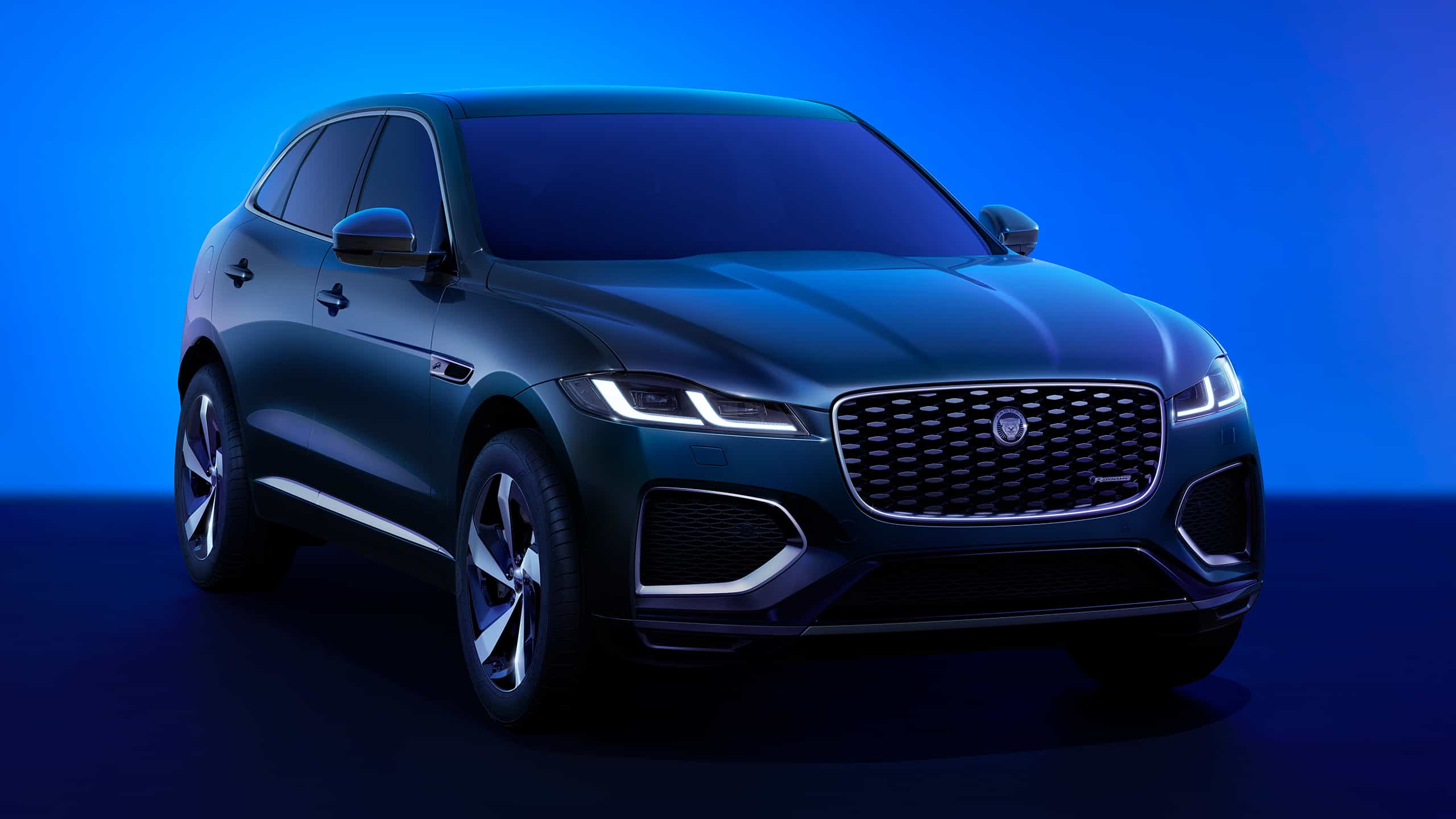 Parked Jaguar F-Pace during the launching 